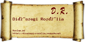 Diószegi Rozália névjegykártya