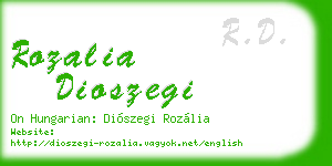 rozalia dioszegi business card